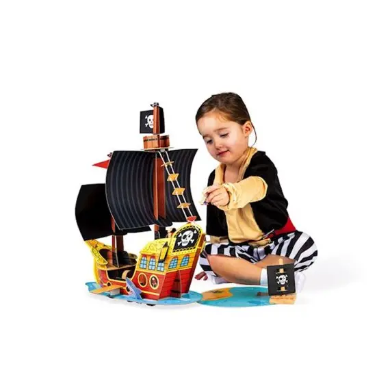 სათამაშო მეკობრეების გემი Janod Story Pirate Ship , 2 image - Primestore.ge