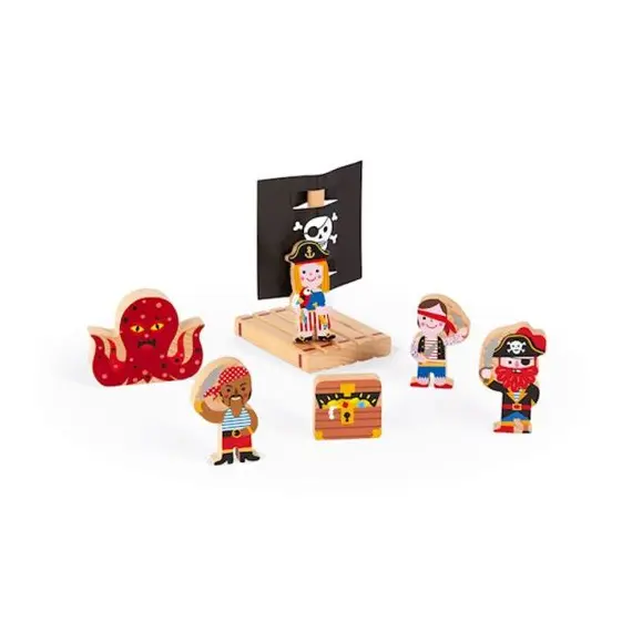 სათამაშო მეკობრეების გემი Janod Story Pirate Ship , 3 image - Primestore.ge