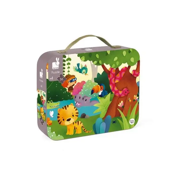 ასაწყობი ფაზლი Janod Puzzle Jungle 36 эл. J02729  - Primestore.ge