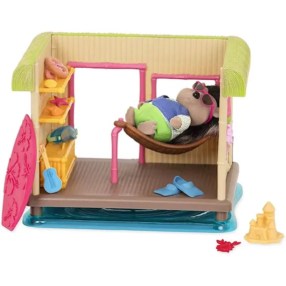 სათამაშო ნაკრები Li`l WoodzeezTIKI HUT PLAYSET 6252Z , 3 image - Primestore.ge