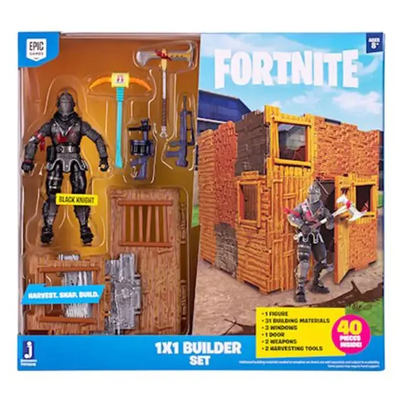 სათამაშო ფიგურა Jazwares FNT - 1 Figure Pack (1x1 Builder Set) (Black Knight) S1  - Primestore.ge