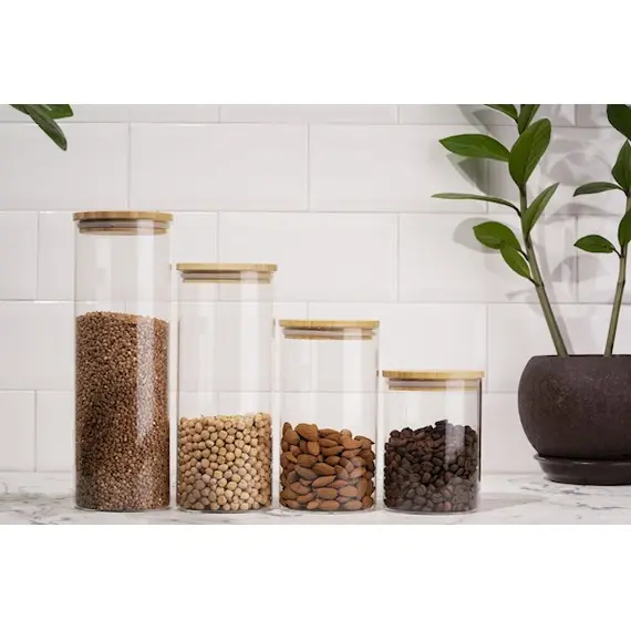 ქილა Ardesto Jar Fresh, 760 ml, round, glass, bamboo , 3 image - Primestore.ge