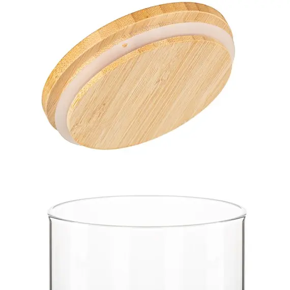 ქილა Ardesto Jar Fresh, 760 ml, round, glass, bamboo , 2 image - Primestore.ge