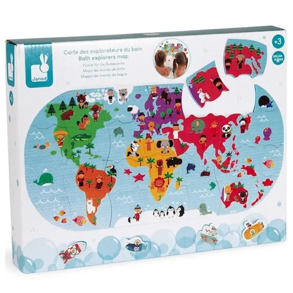 აბაზანის ფაზლი Janod Bath Explorers Map  - Primestore.ge