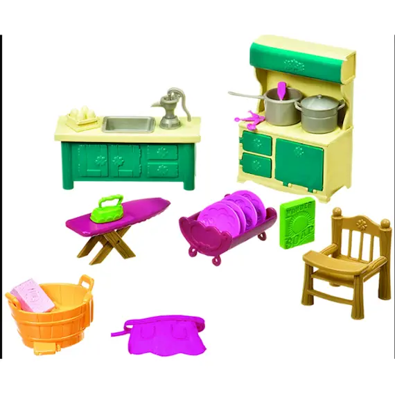 სათამაშო სამზარეულოს ნაკრები Li`l Woodzeez KITCHENETTE & HOUSEKEEPING SET 6125Z , 3 image - Primestore.ge
