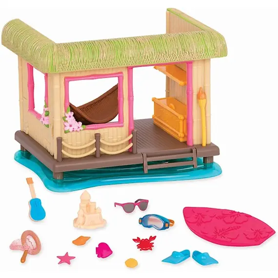 სათამაშო ნაკრები Li`l WoodzeezTIKI HUT PLAYSET 6252Z , 2 image - Primestore.ge