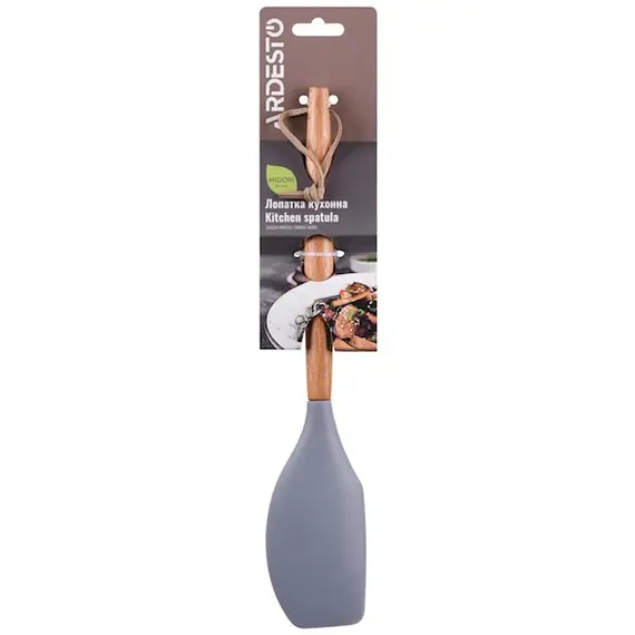 სილიკონის სპატულა Ardesto Kitchen spatula Midori, silicone, wood , 2 image - Primestore.ge