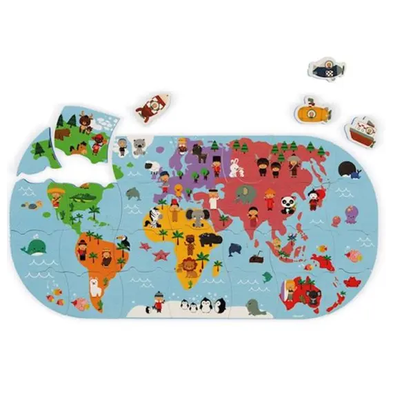 აბაზანის ფაზლი Janod Bath Explorers Map , 2 image - Primestore.ge