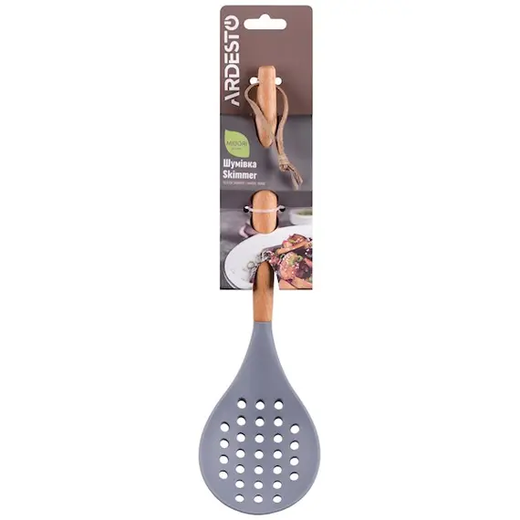 სილიკონის სკიმერი Ardesto Skimmer Midori, silicone, wood , 2 image - Primestore.ge