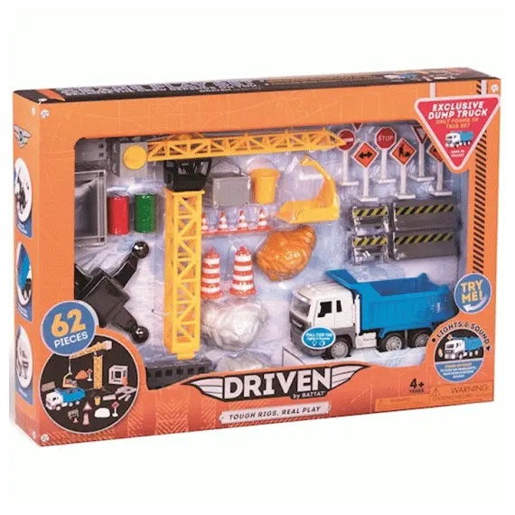 მანქანის კომპლექტი DRIVEN CONSTRUCTION CRANE PLAY SET  - Primestore.ge