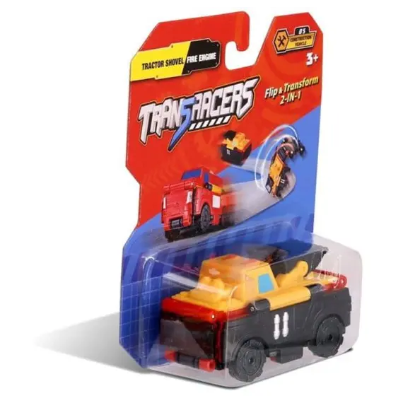 სათამაშო მანქანა TransRacers Tractor Shovel & Fire Engine  - Primestore.ge