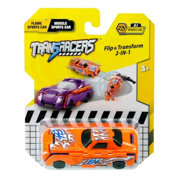 სათამაშო მანქანა TransRacers 2-in-1 Flip Vehicle- Sports Car  - Primestore.ge