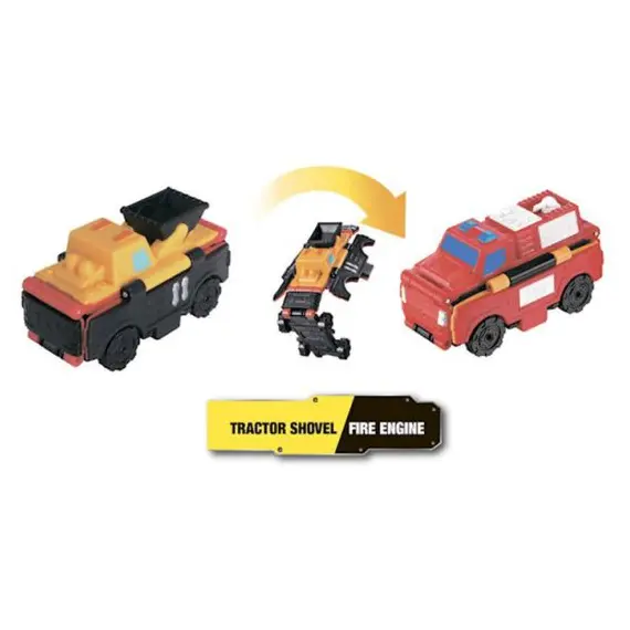 სათამაშო მანქანა TransRacers Tractor Shovel & Fire Engine , 2 image - Primestore.ge