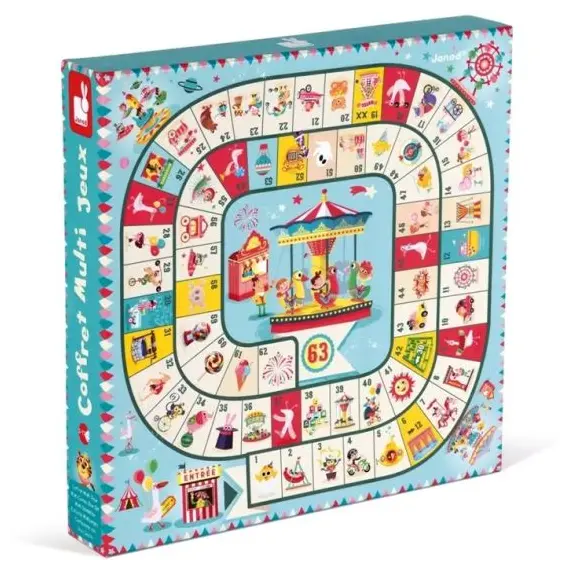 სამაგიდო თამაში Janod Carrousel Multi-Games Box Set J02742  - Primestore.ge