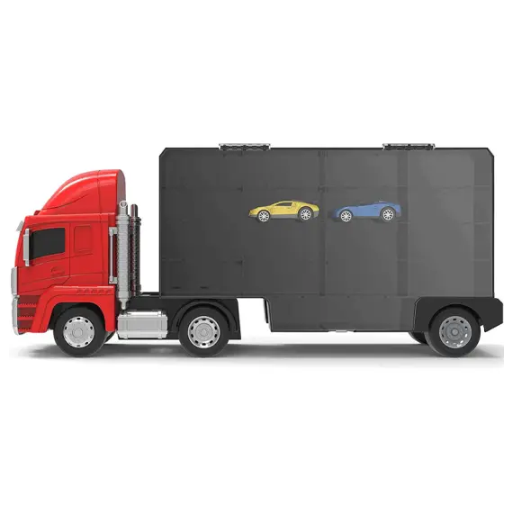 სატვირთო მანქანა DRIVEN Pull-Back Flat Face Cab Carrier Truck w/ 2 Cars WH1124Z , 2 image - Primestore.ge