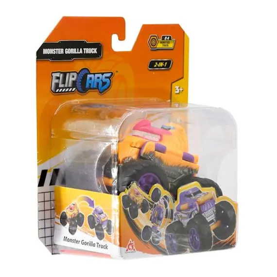 მანქანა Flip Cars 2-in-1 Flip Vehicle- Monster Gorilla Truck , 3 image - Primestore.ge