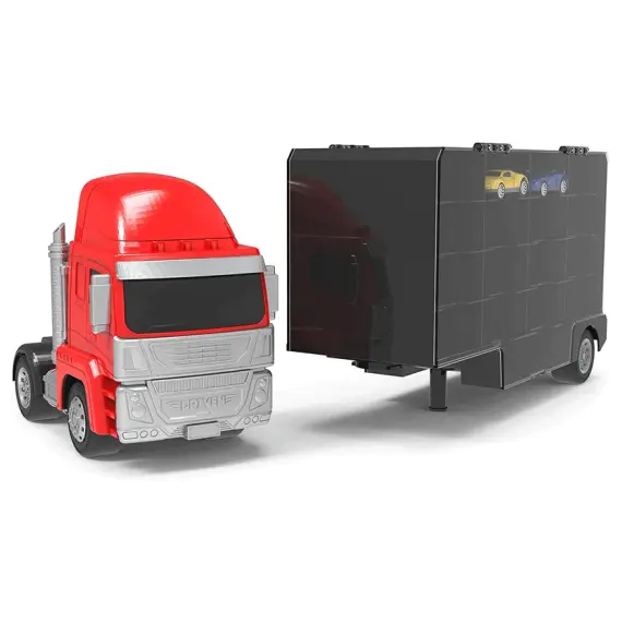 სატვირთო მანქანა DRIVEN Pull-Back Flat Face Cab Carrier Truck w/ 2 Cars WH1124Z , 3 image - Primestore.ge