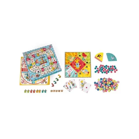 სამაგიდო თამაში Janod Carrousel Multi-Games Box Set J02742 , 2 image - Primestore.ge