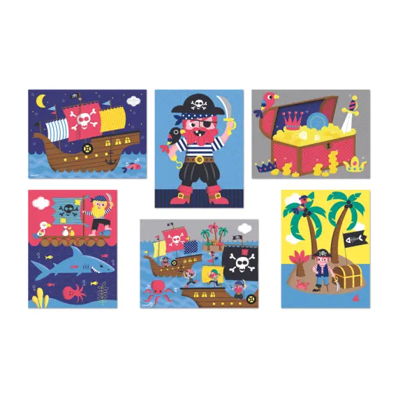 სათამაშო კუბები Janod Cubes made of pasteboard Pirates J02984 , 2 image - Primestore.ge