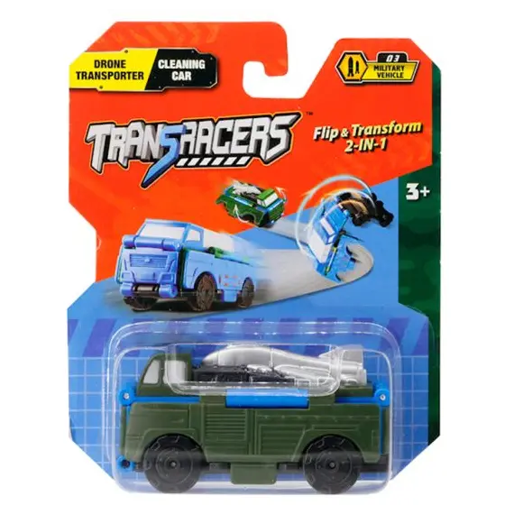 სათამაშო მანქანა TransRacers Drone Transporter & Cleaning Car  - Primestore.ge