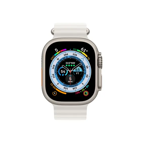სმარტ საათი Apple Watch Ultra GPS + Cellular, 49mm Titanium Case with White Ocean Band , 2 image - Primestore.ge