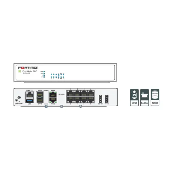 Router FORTINET 8 x GE RJ45 ports 2 x RJ45, 2 image