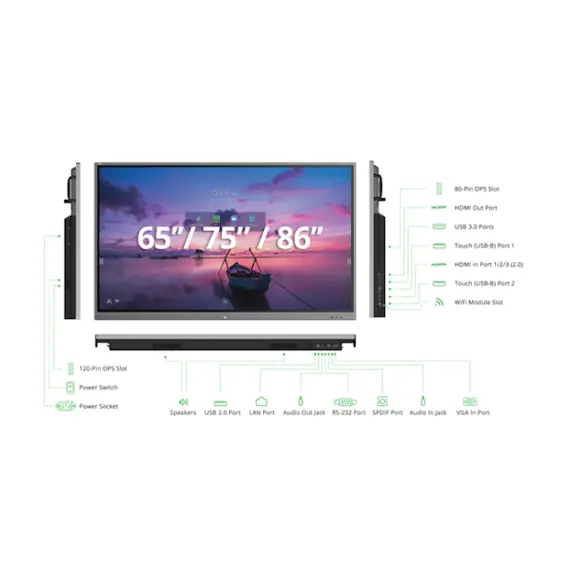 Smart screen Vivitek NovoTouch EK753i Panel Size 75", 2 image