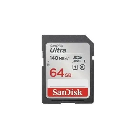 მეხსიერების ბარათი SanDisk 64GB Ultra SD/HC UHS-I Card 140MB/S Class 10 SDSDUNB-064G-GN6IN  - Primestore.ge
