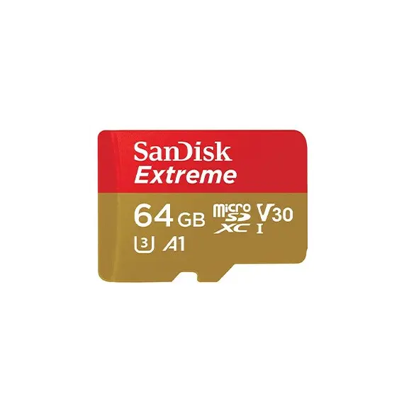 მეხსიერების ბარათი SanDisk 64GB Extreme MicroSD/XC UHS-I Card Up to 170MB/s/C V30/4K/A2 SDSQXAH-064G-GN6MN  - Primestore.ge