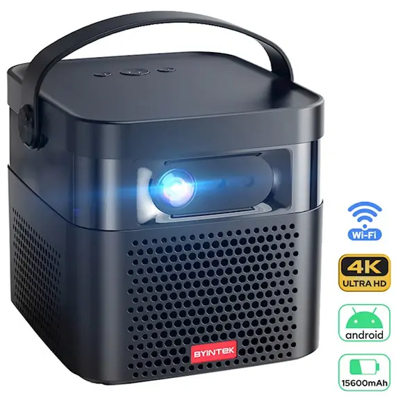 პროექტორი BYINTEK U70 Pro Smart 3D TV 300inch Android WiFi Portable 1080P LED Projector Full HD For 4K Cinema with Battery , 2 image - Primestore.ge