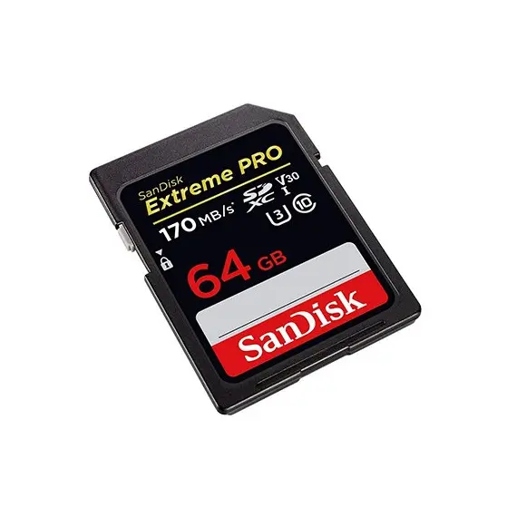 მეხსიერების ბარათი SanDisk 64GB Extreme PRO SD/XC UHS-I Card 200MB/S V30/4K Class 10 SDSDXXU-064G-GN4IN , 2 image - Primestore.ge