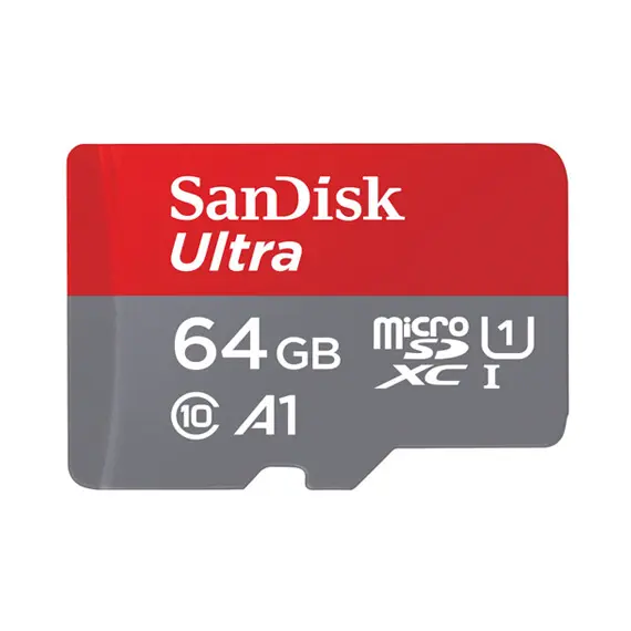 მეხსიერების ბარათი SanDisk 64GB Ultra MicroSD/HC UHS-I Card 100MB/S Class 10 SDSQUNR-064G-GN3MN  - Primestore.ge