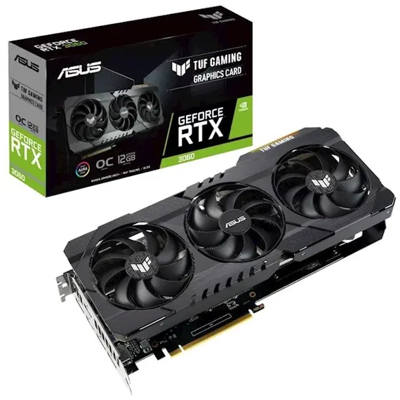 ვიდეო დაფა ASUS GeForce RTX 3060 12GB GDDR6 TUF OC TUF-RTX3060-O12G-V2-GAMING  - Primestore.ge