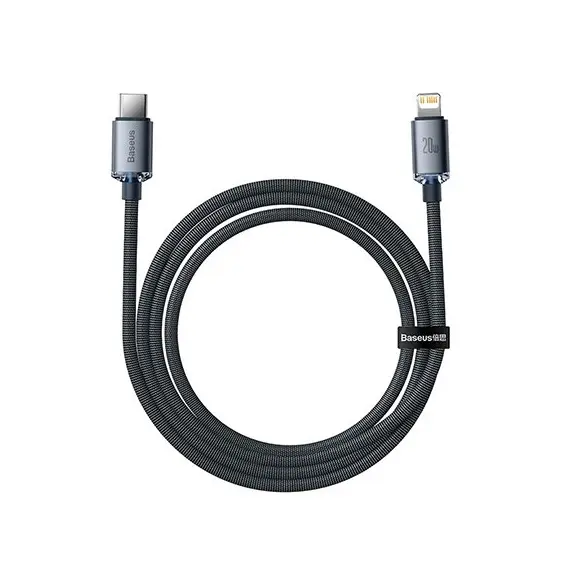 კაბელი Baseus Crystal Shine Series Fast Charging Data Cable Type-C to Lightning 1.2m CAJY000201 , 2 image - Primestore.ge