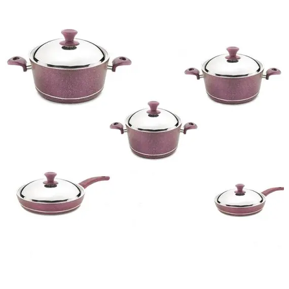 ქვაბებისა და ტაფების ნაკრები NATUREL NT10PC SET2 VIOLET  - Primestore.ge