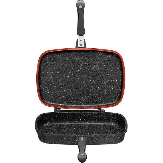 გრილის ტაფა Ardesto Double-sided grill pan Gemini Grill 36 cm, black, aluminum , 3 image - Primestore.ge