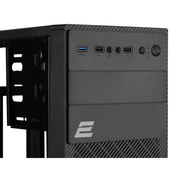 Processor case 2E Computer case BASIS (RD850) MiniT, Micro ATX, Mini ITX, 2xUSB2.0, 1xUSB3.0, 1x120mm ARGB, acrylic, (side panel), without PSU, black, 5 image