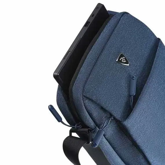 ლეპტოპის ჩანთა 2E Vertical Bag 2E, Melange 10", Navy-Blue , 2 image - Primestore.ge