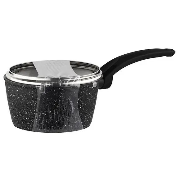 ქვაბი Ardesto Sauce pan Gemini Anzio glass lid, 1.2 l, black, aluminum , 2 image - Primestore.ge