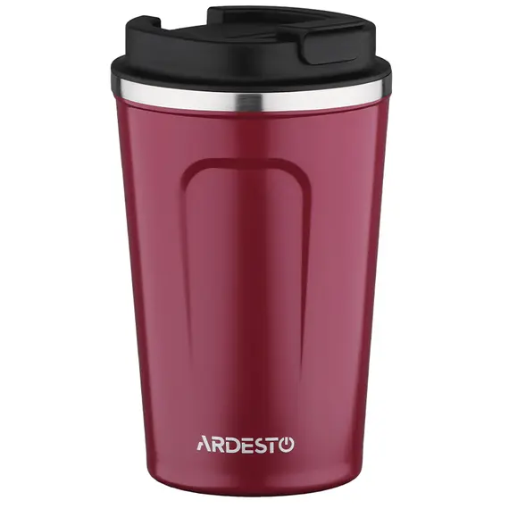 თერმოსი Ardesto Travel mug Urban 380 ml, red, s/s  - Primestore.ge