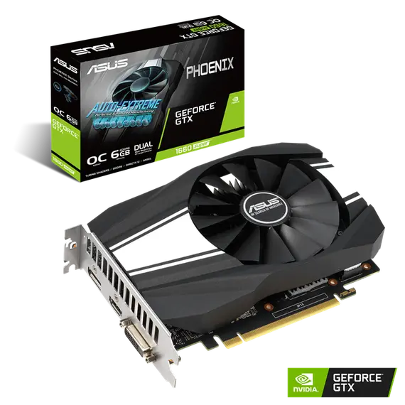 ვიდეო დაფა ASUS GeForce GTX 1660 SUPER 6GB GDDR6 PH OC PH-GTX1660S-O6G  - Primestore.ge