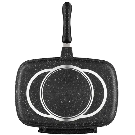 გრილის ტაფა Ardesto Double-sided grill pan Gemini Grill 36 cm, black, aluminum , 2 image - Primestore.ge