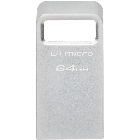 USB ფლეშ მეხსიერება Kingston 64GB USB 3.2 Gen1 DT Micro R200MB/s Metal  - Primestore.ge