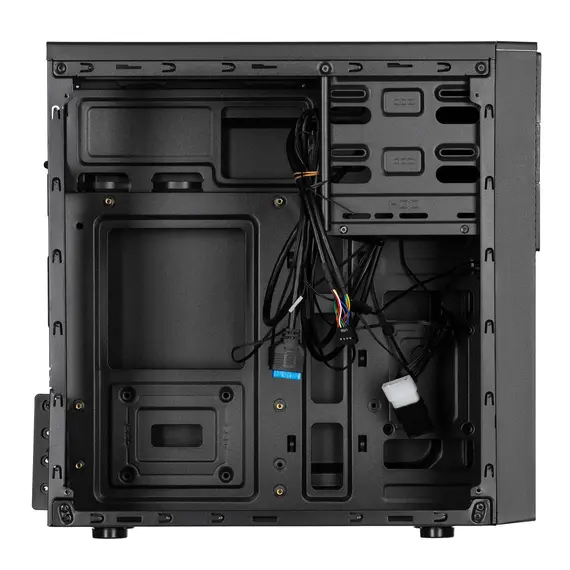 Processor case 2E Computer case BASIS (RD850) MiniT, Micro ATX, Mini ITX, 2xUSB2.0, 1xUSB3.0, 1x120mm ARGB, acrylic, (side panel), without PSU, black, 4 image