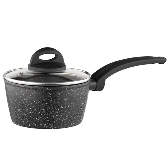 ქვაბი Ardesto Sauce pan Gemini Anzio glass lid, 1.2 l, black, aluminum  - Primestore.ge