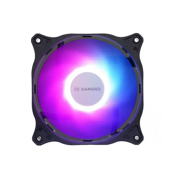 ქულერი 2E GAMING  Case fan (F120IR-ARGB), 120mm, 3+3pin 5V Aura, white blades, black frame, inner LED  - Primestore.ge