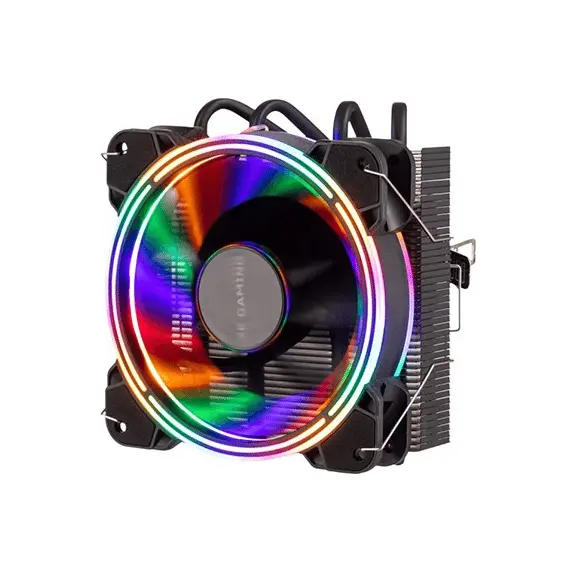 ქულერი 2E GAMING CPU cooling system  AIR COOL (AC120T4) RGB,775,115X,1366,*1700 (with 2E-LGA1700-AC) FM1,FM2,AM2,AM2+,AM3,AM3+,AM4, 120mm, 2510-4 pin, TDP 130W  - Primestore.ge
