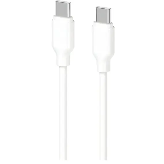 კაბელი 2E Cable USB-C - USB-C Glow 60W 1m White  - Primestore.ge