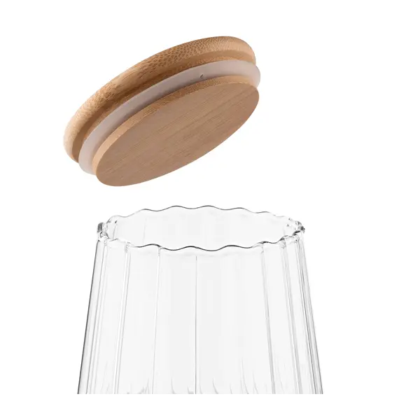 ქილა Ardesto Jar Fresh Vintage 650 ml, glass, bamboo , 2 image - Primestore.ge