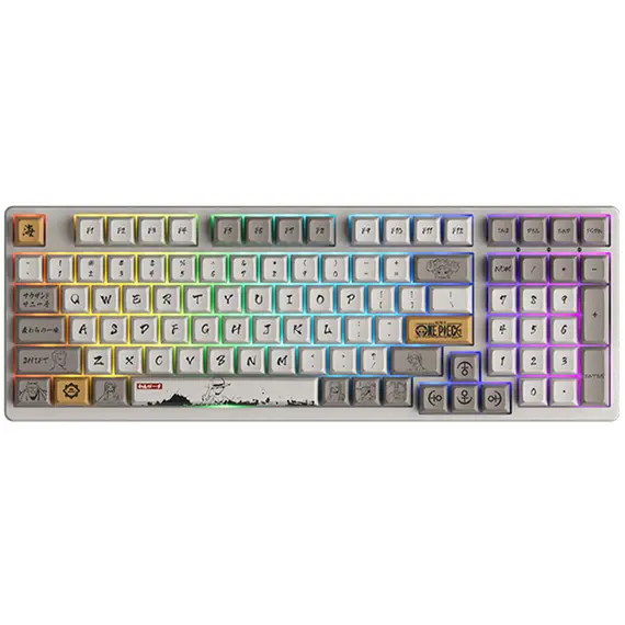 კლავიატურა Akko Keyboard 3098S RGB One Piece Calligraphy(Hotswappable) CS Jelly White RGB  - Primestore.ge